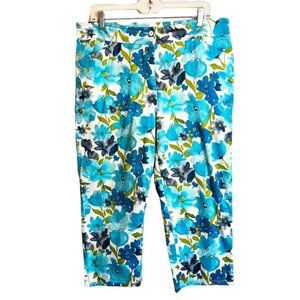Floral Print Capri Pants - Sz. 12
